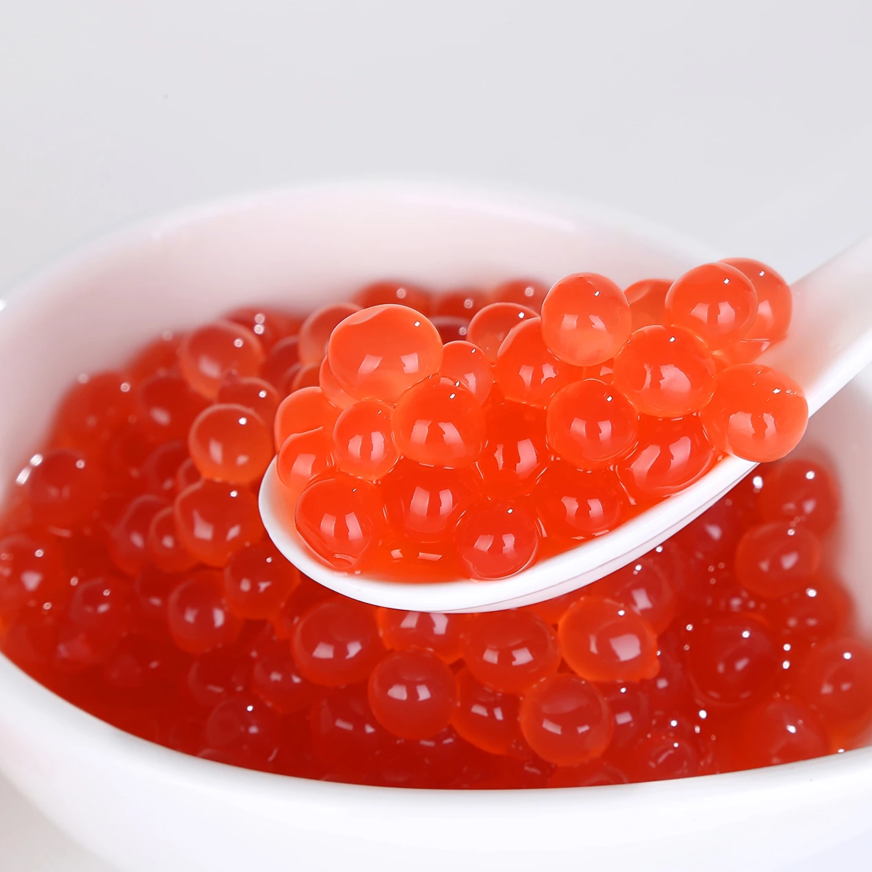 
Taiwan Original Popular Juice Ball Popping Boba for Bubble Tea Drinks Strawberry Flavor 