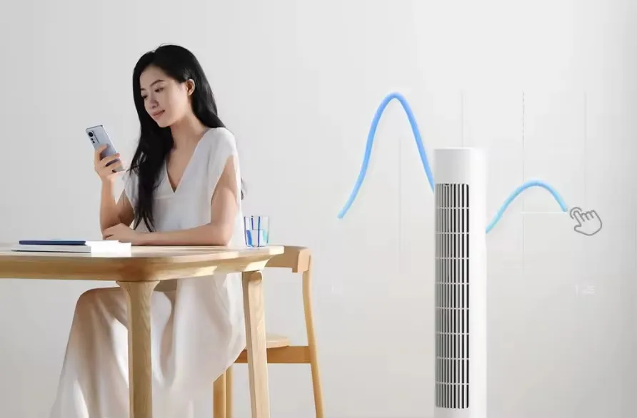 Mijia Smart DC Inverter Tower Fan 2 DIY Natural Wind Enveloping Soft Air Supply Child Safety Protection Xiaoai Voice Control