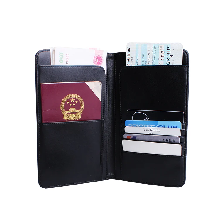 Travelsky fancy passport protection printing holder custom printed passport cover leather wallet