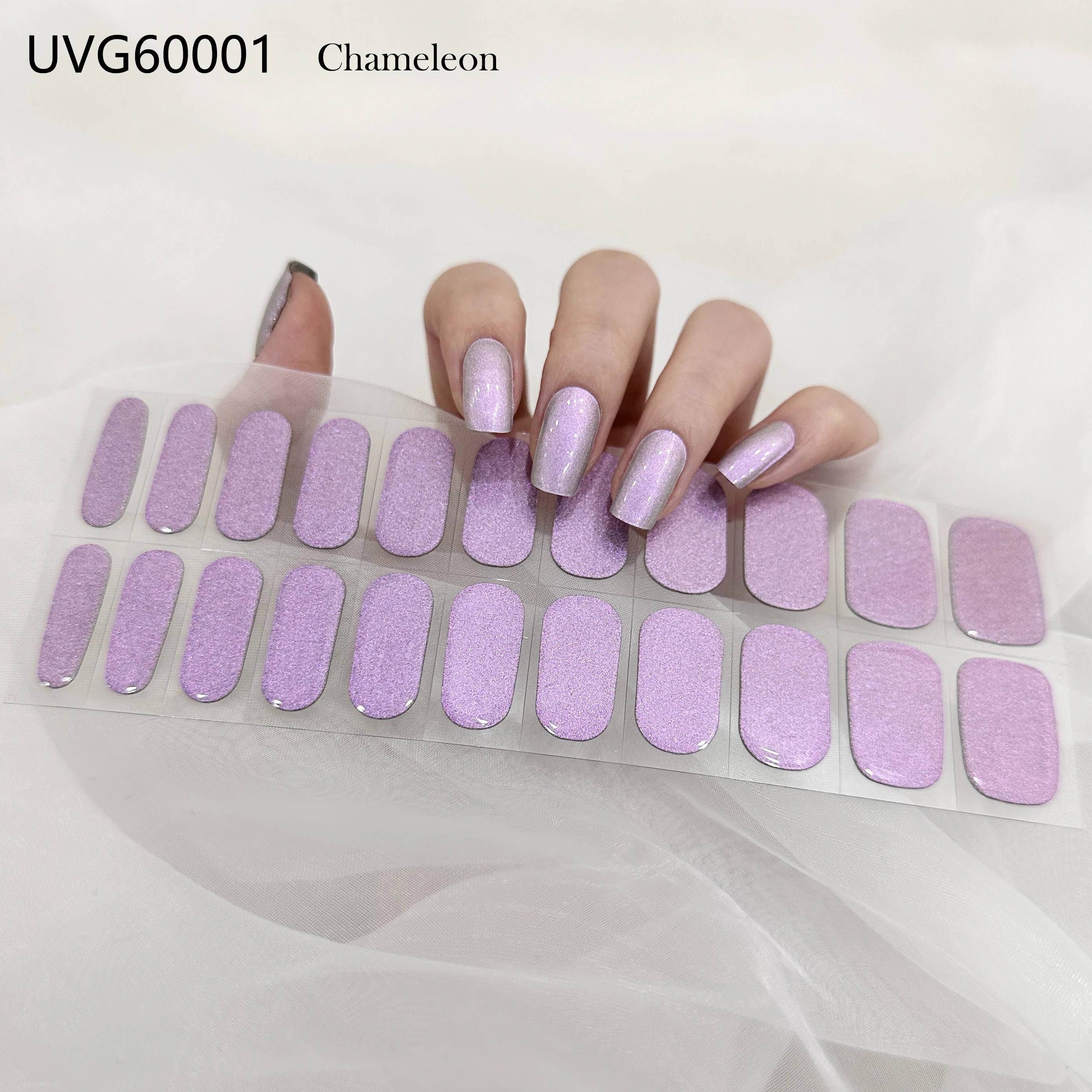 Mobray Wholesale Semi Cured Gel Nail Stickers Non-Toxic Long Lasting Real Full Cover UV Semi Cured Gel Nail Wraps