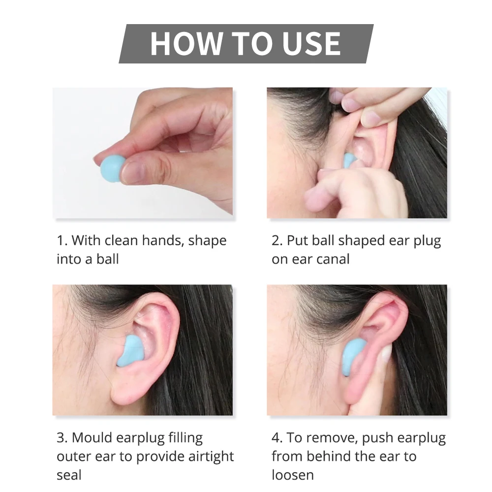 Moldable Earplugs with paper box and plastix box