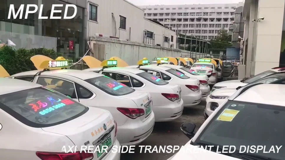 MPLED  Car Interior Rear Window transparent LED Display Board Price Car Backside Window Advertising transparent LED Screen