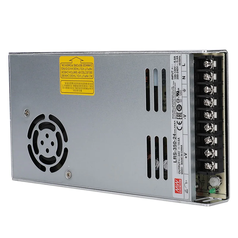 Импульсивный источник MeanWell LRS-350-24 350W 24V переменного тока в постоянный ток питания с одним выходом и он имеет высокую эффективность 30 мм низкопрофильный дизайн импульсный светодиодного табло