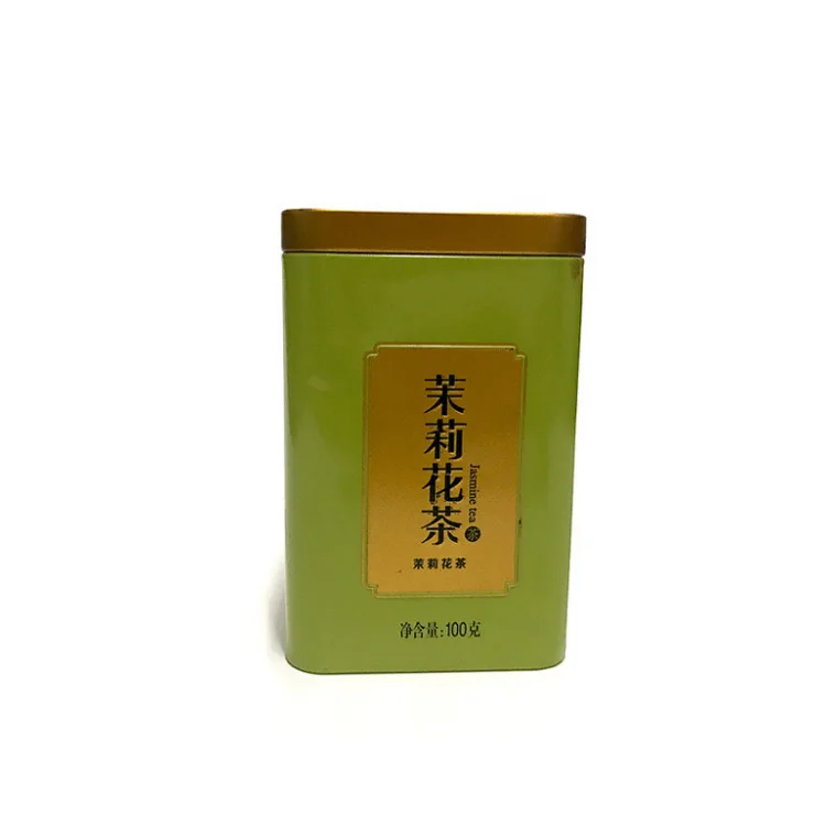 Custom  Recgangle  Food Grade Metal Box Tea Tin Box Metal Tin Box