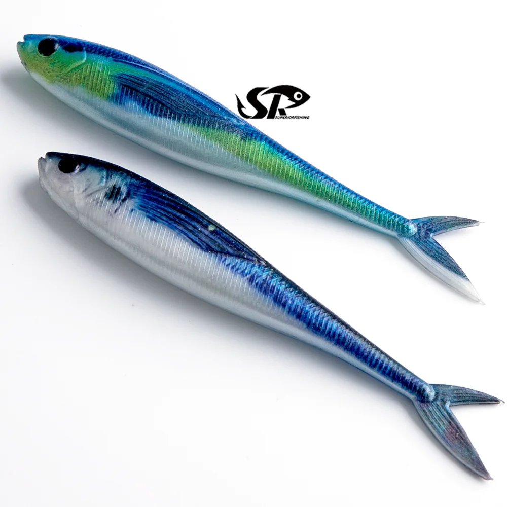SUPERIORFISHING New Soft Plastic12cm 10g 3D Bionic Artificial Fishing Lures Swimbait With T Tail P120