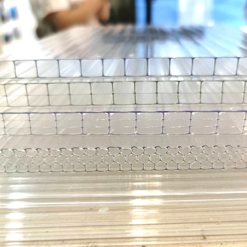 16mm  4 layer polycarbonate Greenhouses multilayer pc hollow sheet