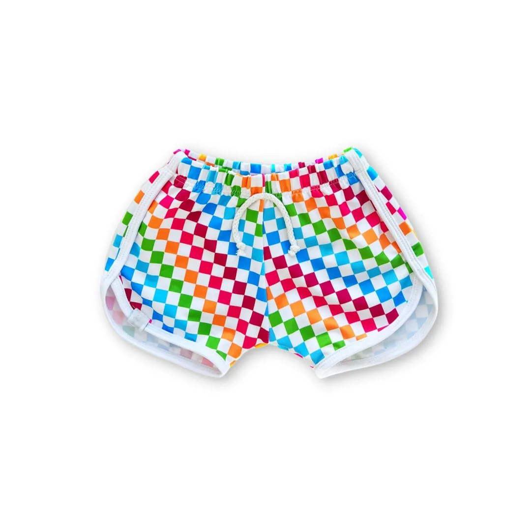 Quick Dry Bright Summer Baby Swim Shorts Kids Track Cute Boy Trim Short Swim Wear Clothing