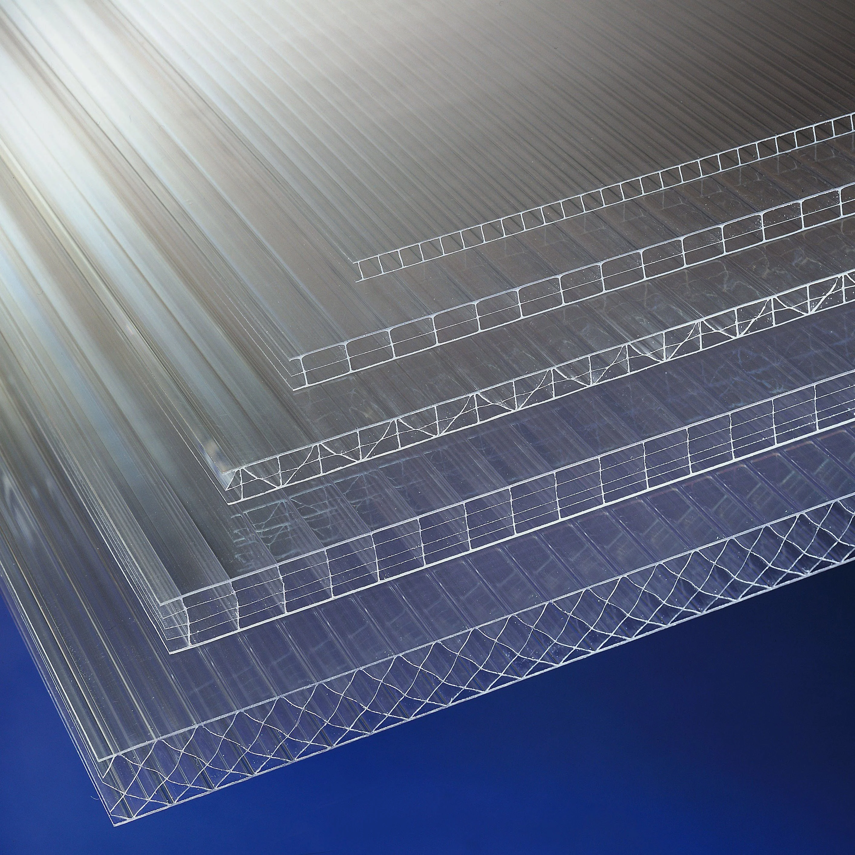 6mm 8mm 10mm UV extruded clear cellular hollow panel polycarbonate sheets for greenhouse roof