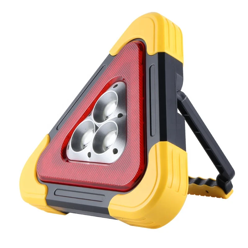 Car Emergency Rechargeable Floodlight Road Hazard LED Outdoor Warning Sign Light Triangle Emergency Light
