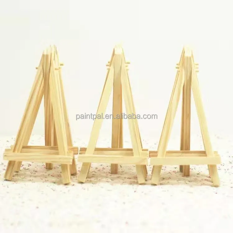 Оптовая продажа, набор маленьких мольбертов 8*15, деревянные мольберты и холсты для демонстрации