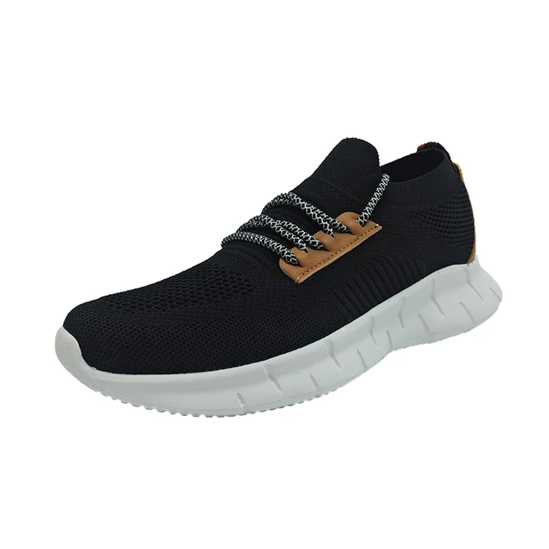 New Fashion Trend Breathable Mesh Fly-knit Recycled Shoes Walking Casual Shoes For Men