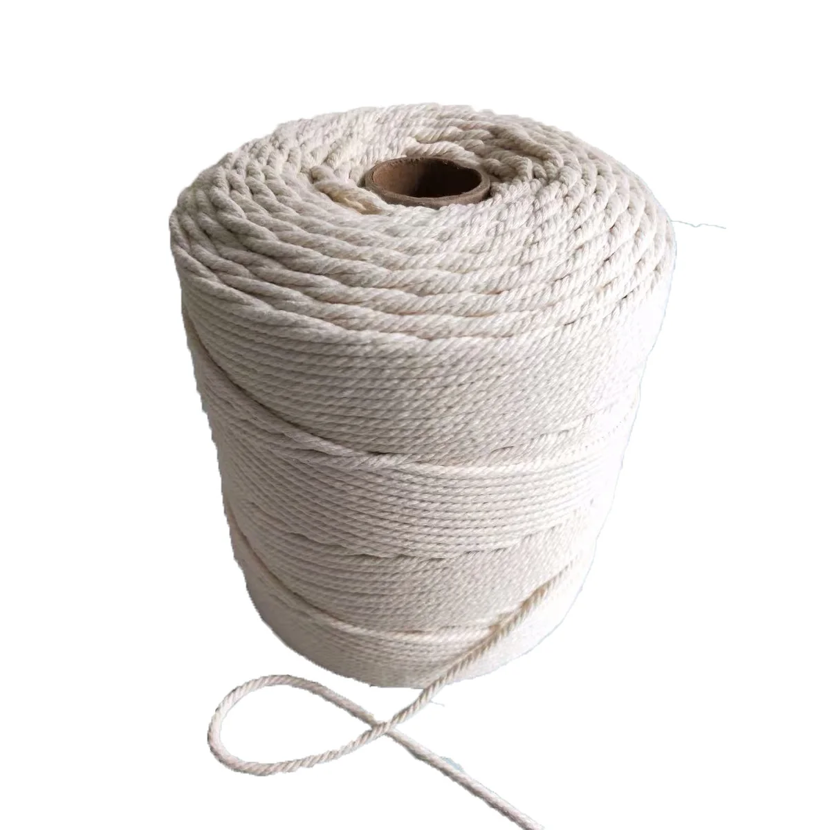 3mm 4mm 5mm Natural Color Cotton Macrame Rope Knotting Thread and Cord