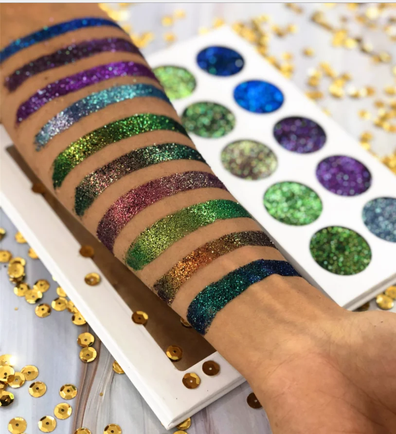Make Your Own Brand Diy Eyeshadow Palette 10 Color glitter Mekup Cosmetic Matte Eyeshadow Palette
