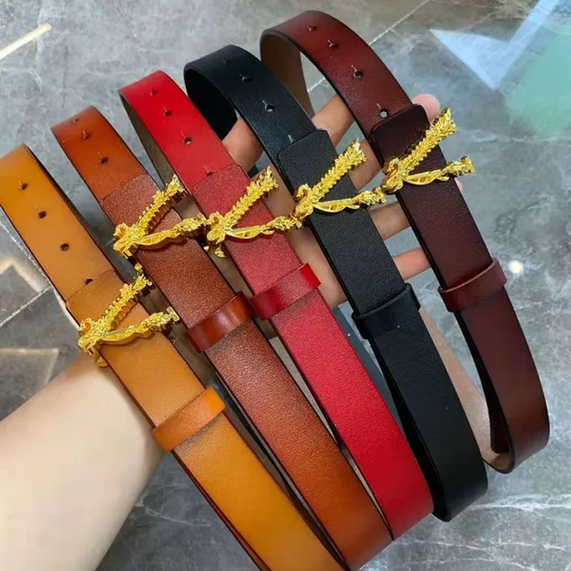Women  famous brand leather belt leather arrow   belt luxury designer 2022 new belt wholesale