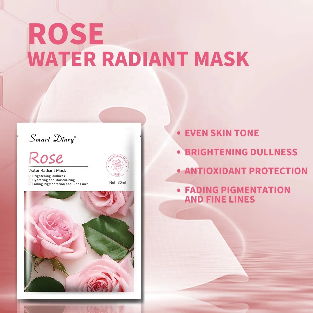 Rose essential oil hydrating mask Beauty Facial Mask Paper Sheet Korean Skin Care Moisturizing Face Mask