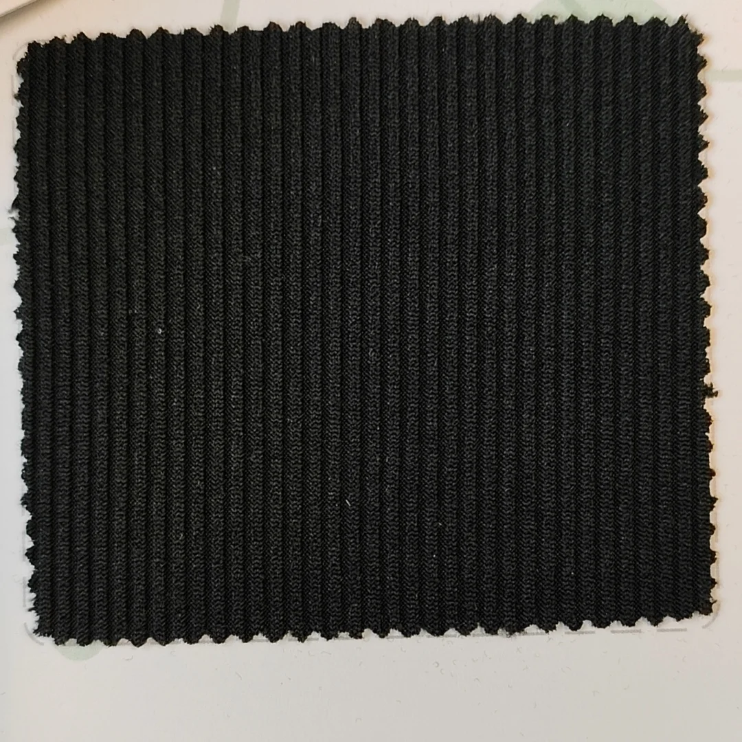 92/8 polyester spandex drop needle fabric 4 way stretch stripe fabric