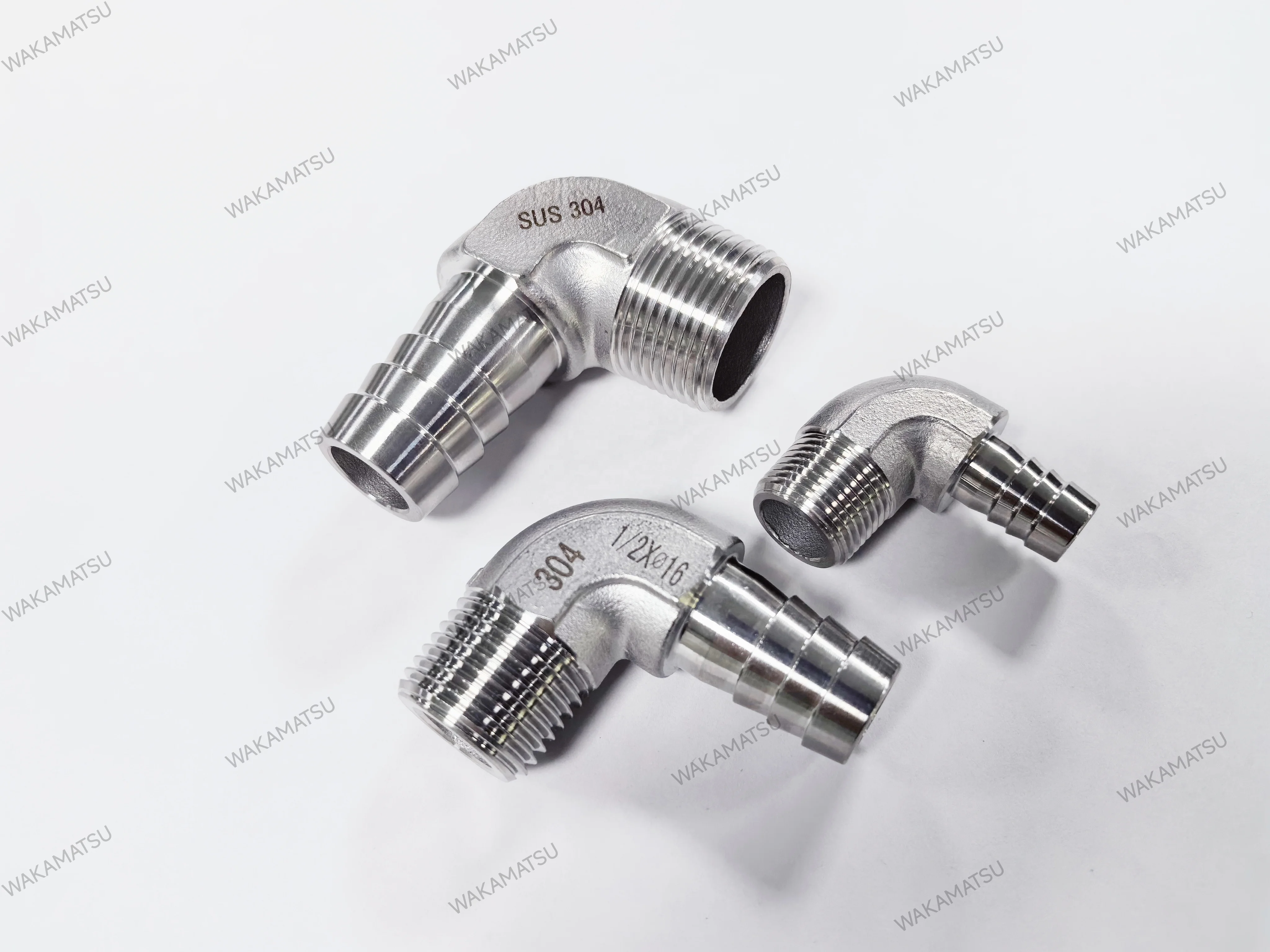 WAKAMATSU Steel 90 Degree Elbow Pagoda L-Type Hose Nipple AC Hose Pipeline Connectors Plumbing Fittings Water OEM Options
