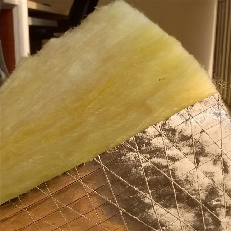 Fiberglass Insulation Blanket Glass Wool Roll Fiber Glass Wool With Aluminium Foil