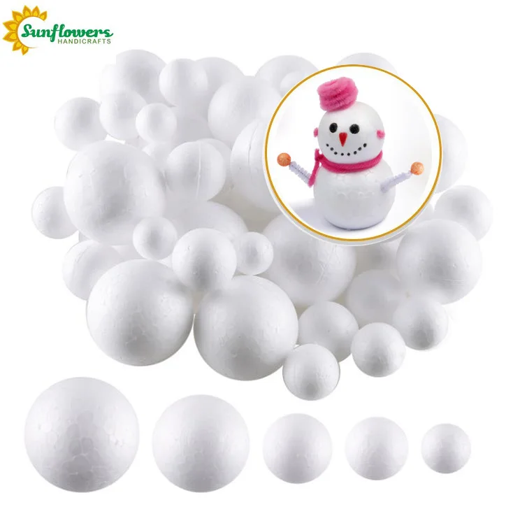 
White Foam Balls Polystyrene for DIY Art Craft, Household and School Projects 