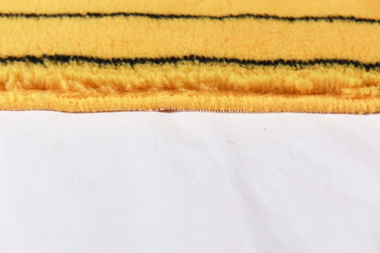 Yellow base black stripe polyester Rolling fabric Warp knitting Paint brush fabric Brush fabric