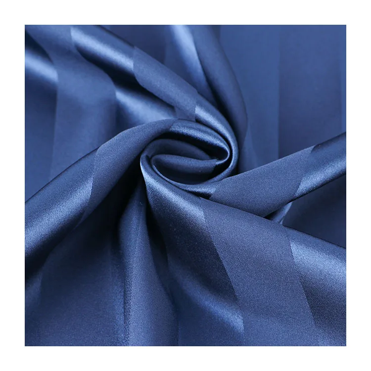 2023 Hot Selling 84g silk stripe jacquard satin fabric imitation silk home clothes pajamas fabric