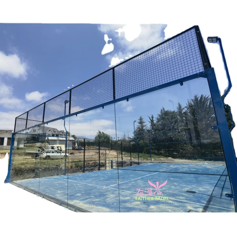 Faither Supply Wholesale Professional  quality  2022 new design double super class full view Paddle  Tennis Court