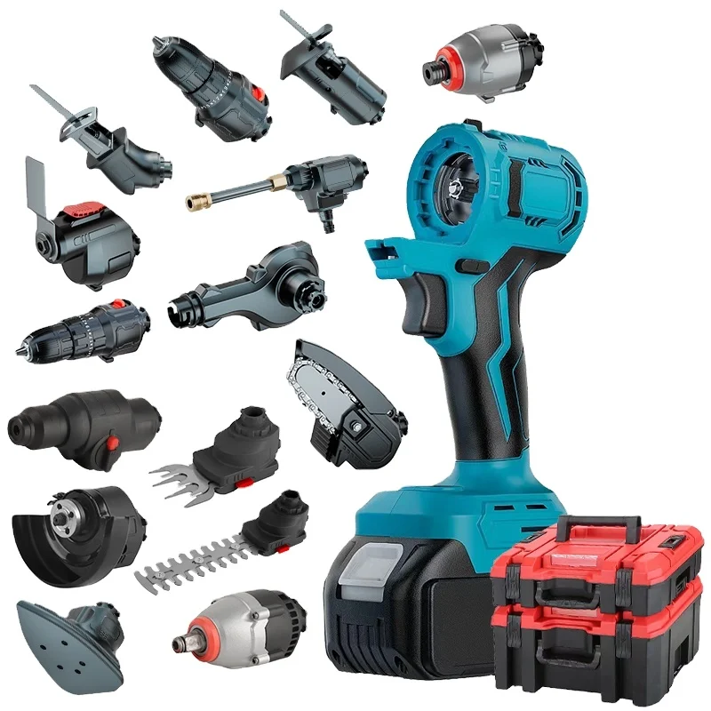 OEM Wholesale 16 in One Cordless Tools Kit Multipurpose 21V Cordless Impact Drill Set ,drill Rechargeable,general Tools