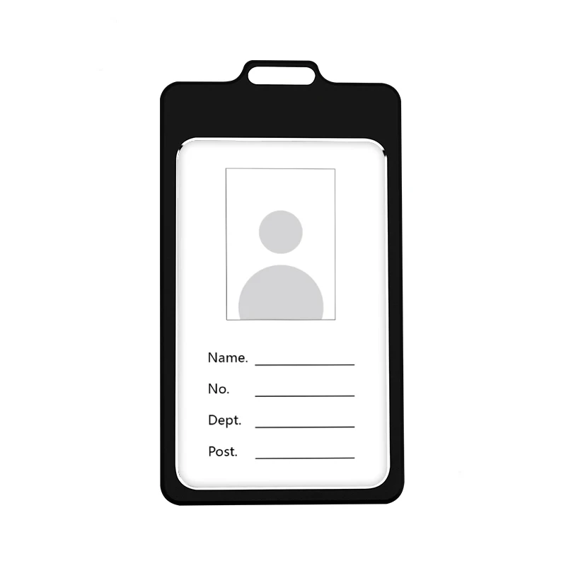 Aluminum Metal ID Card & Badge Holder with Retractable Clip & PVC Accessories round Pattern Custom Logo Printing