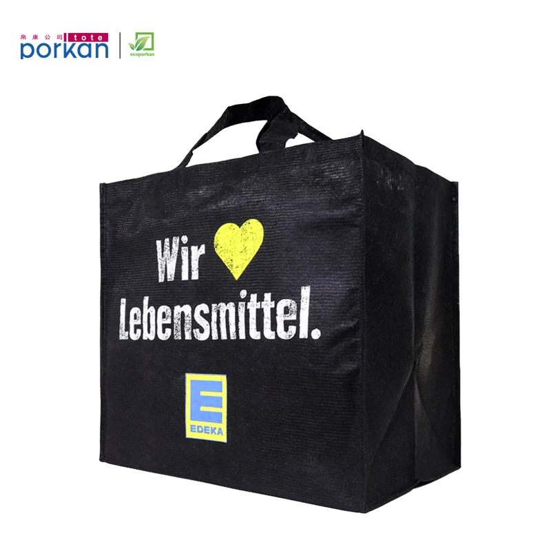 Top Sale Recyclable Custom rPET Shopping Bag, Reusable rPET Tote Bag, Extra Large Supermarket Eco Bag Made from Recycled Plastic