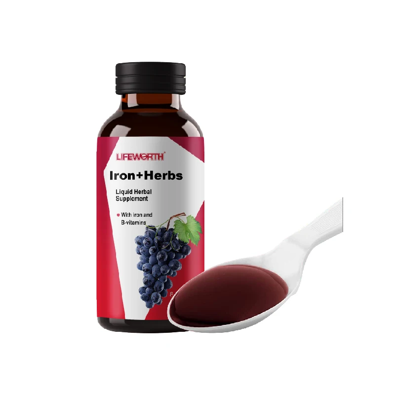 LIFEWORTH Iron Supplement for Women with Vitamin C B12 and Folic Acid Multi