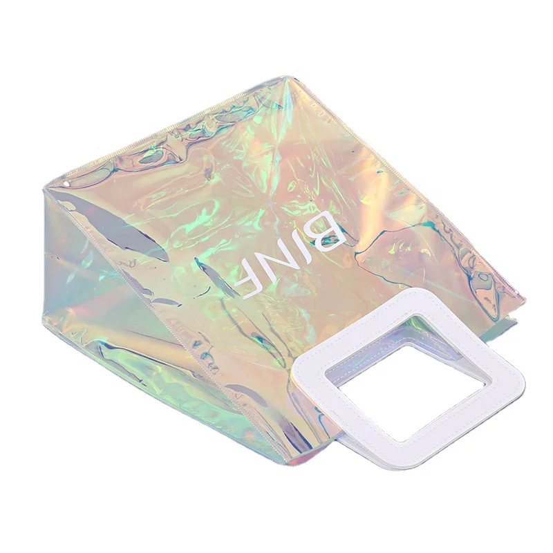 Wholesale Colorful Pvc Hand Bag Custom Logo Small Shopping Bags Fashion Gift Bags