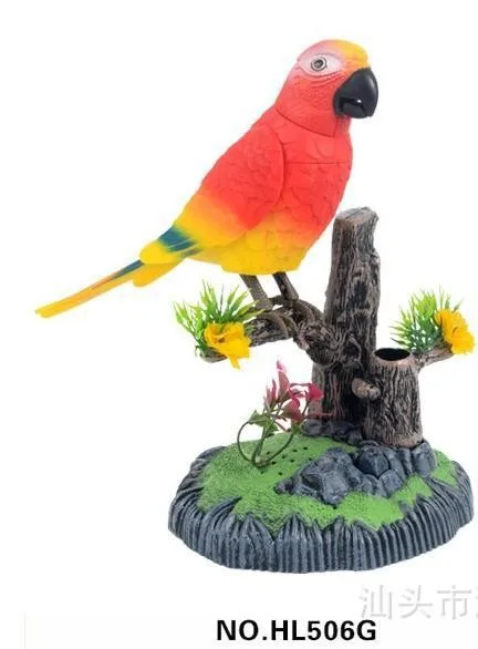 Voice Control Parrot Learn to Speak Recording Birds Fake Tree Toy