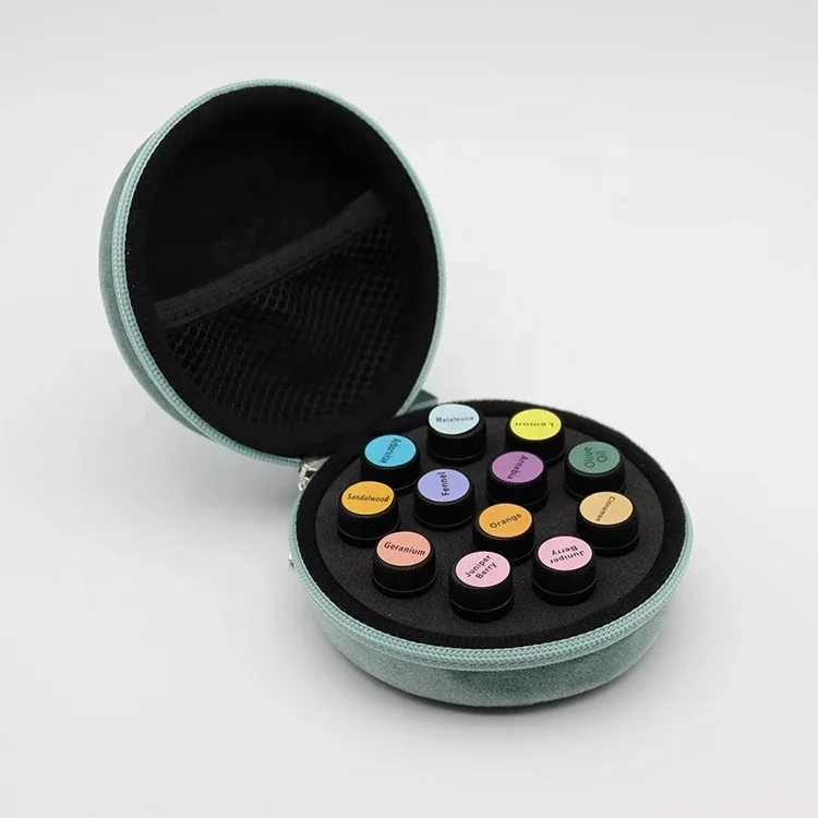 Essential Oil Case for DoTERRA 12 Slots 1ml2ml Velvet Storage Bag Essential Oil Bottles Holder Travel Carrying Hanging Organizer