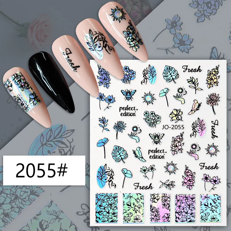 Nail supplies for professionals accessory Self-adhesive Nail Art Stickers 3D Decals