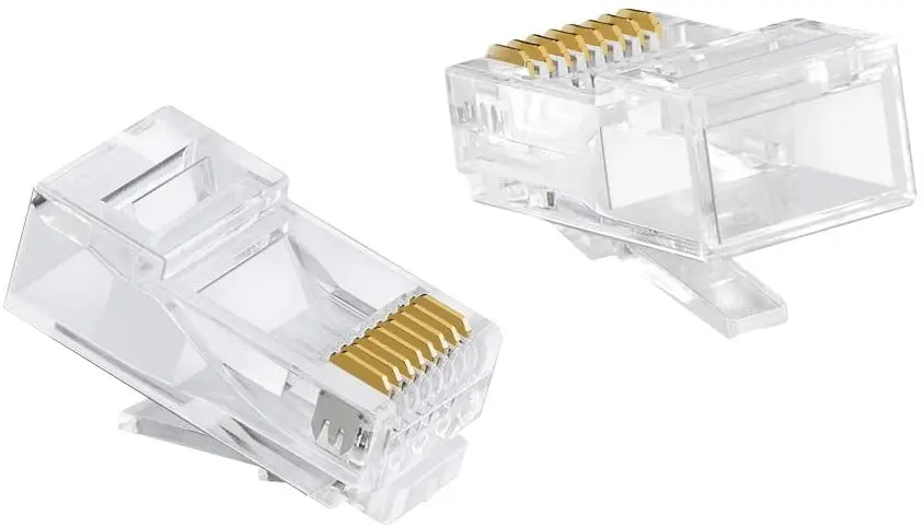 Коннектор RJ45 Cat5e коннектор концевой обжимной соединитель для кабеля Ethernet-100