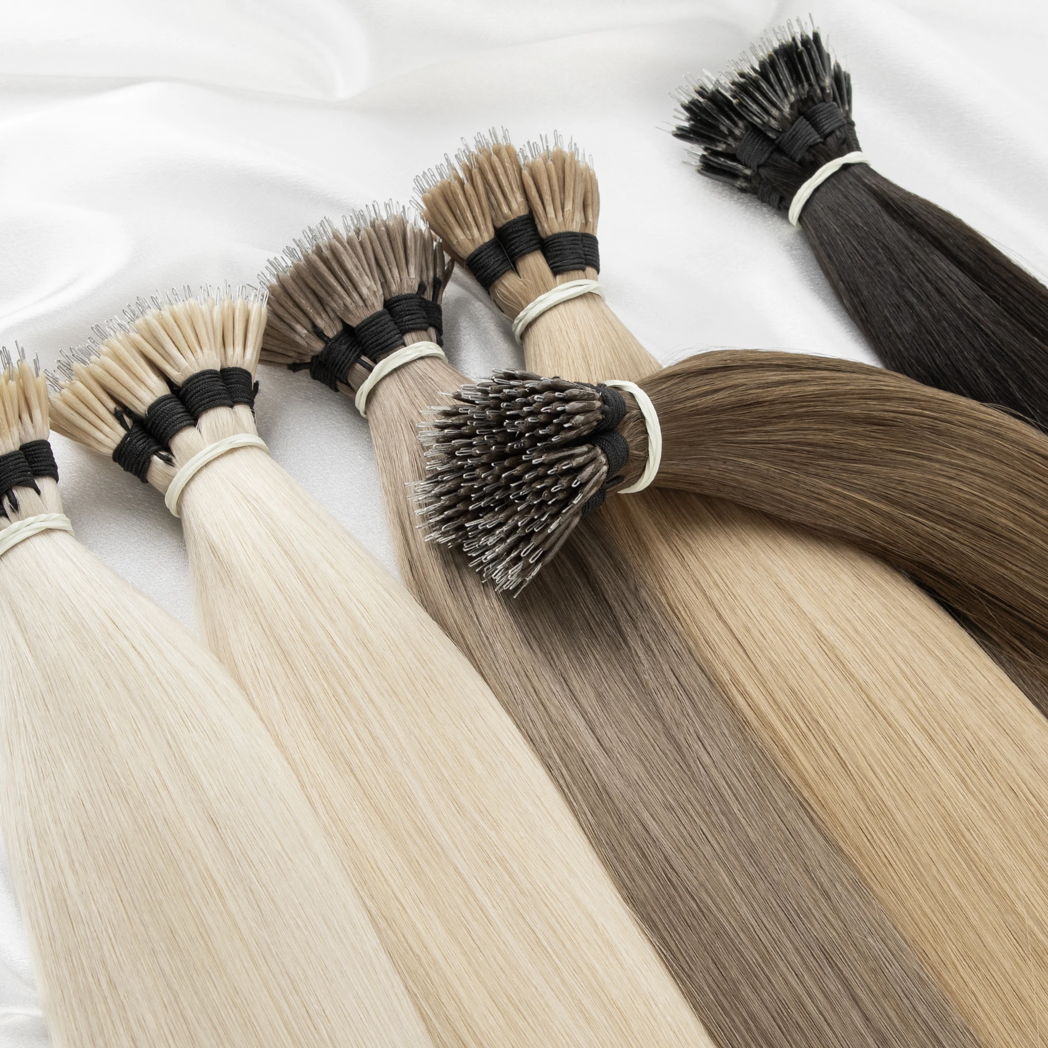 LeShine русское нанокольцо для наращивания волос 100 человеческие волосы Remy Blonde двойные нарисованные нано-кольцо человеческих