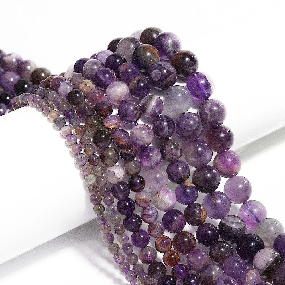 Wholesale Natural Flower Amethyst Beads Gemstone Beads High Quality Natural Stone Beads For DIY Jewelry