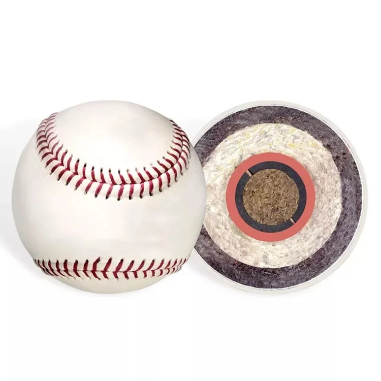 Factory Price Hot Sale Genuine Cow Leather 85% Wool Content  Baseball Ball For Professional Use