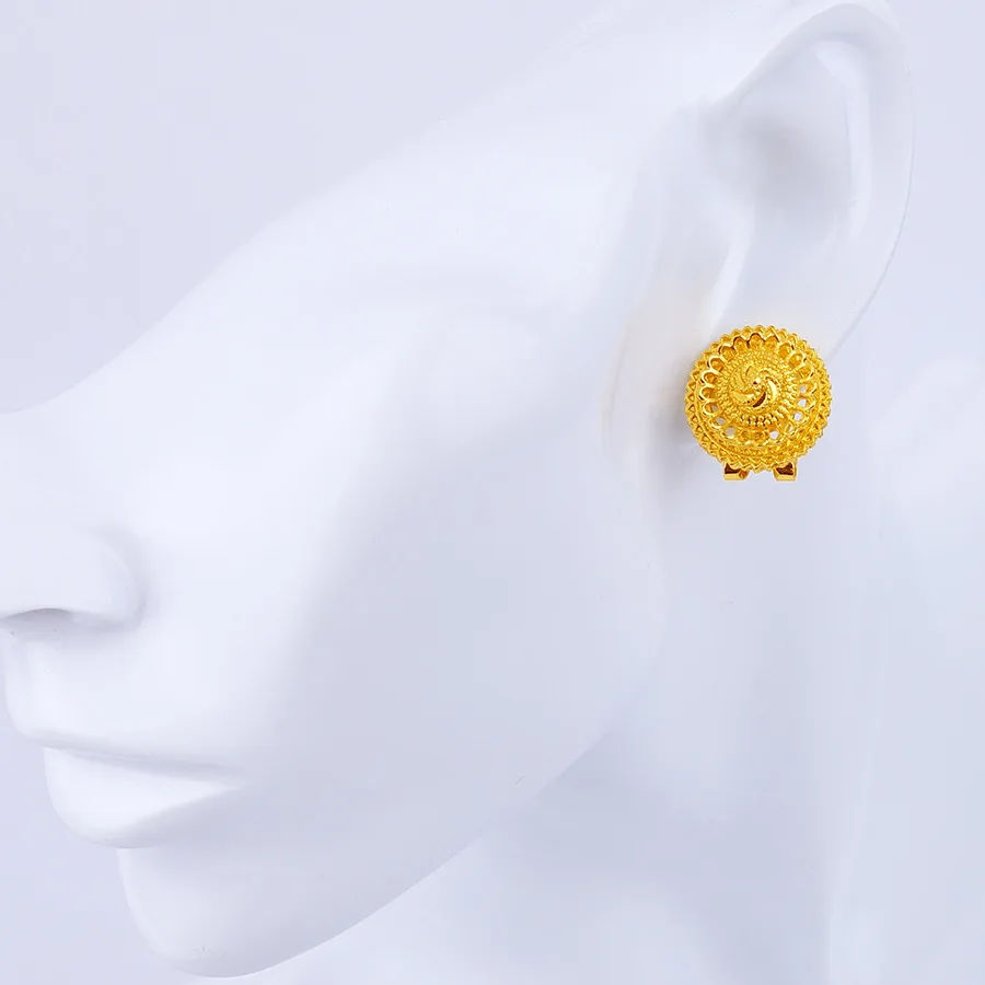 Europe And America Bohemia18k Gold Plated Beautiful African Eyes Ethiopian Ornament Earrings Rings Necklaces Women Jewelry Sets