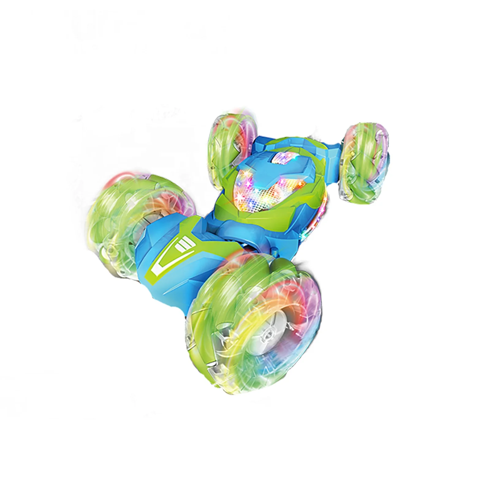 KUNYANG 2.4GHz off road light children plastic function running car toy twist game high speed rc stunt car toys for kids