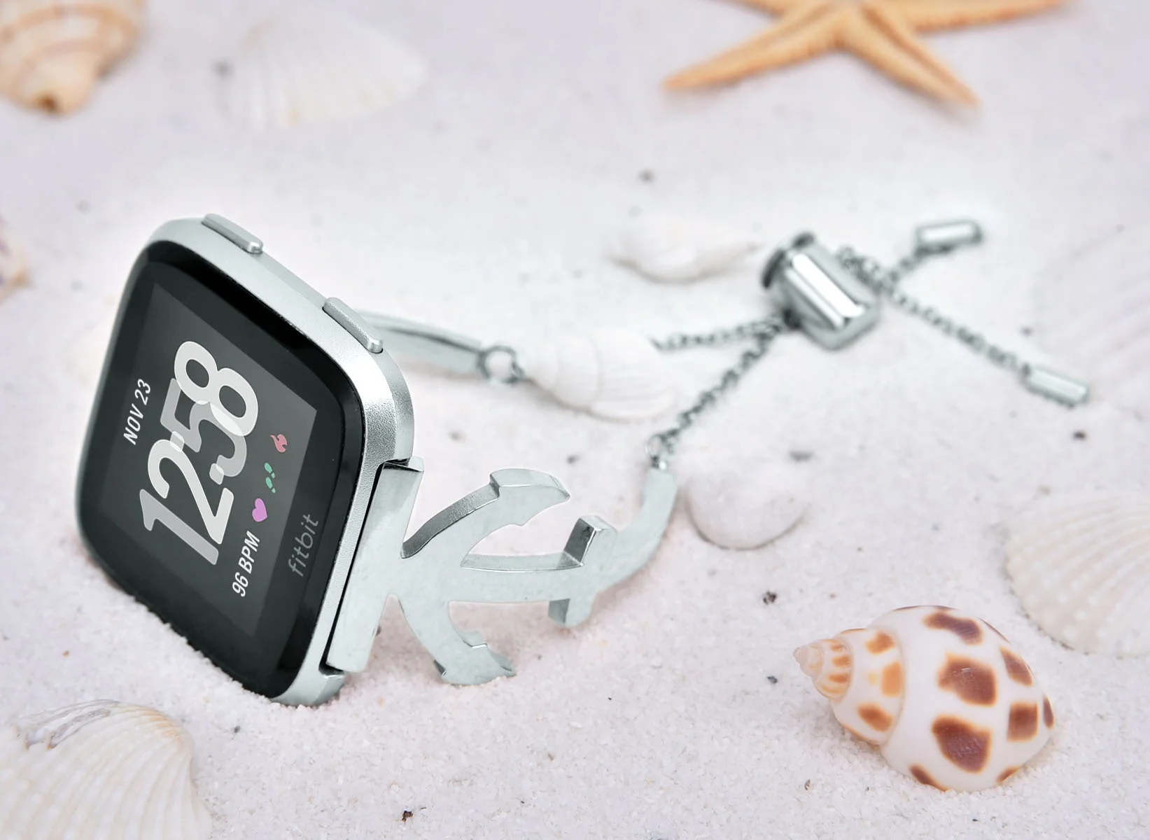 Highly resistant women jewelry wrist bracelet For FitBit Versa watch band for smartwatch strap