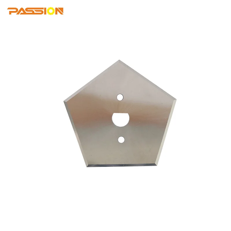 passion OEM/ODM hoja de corte carbide steel pentagonal tungsten blade knife for fiber cutting