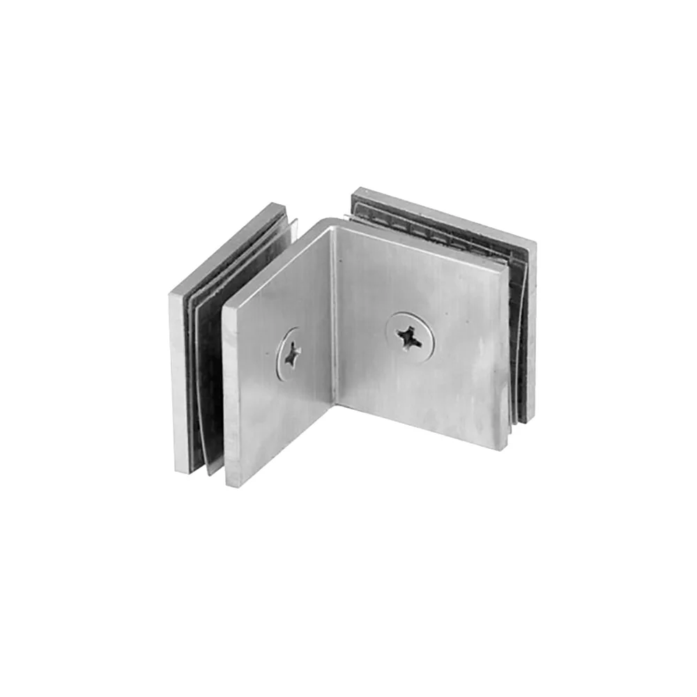 90 Degree Stainless Steel Zinc Alloy Glass Clip For Shower Door Enclosure Bathroom Glass Clamp Shower Room