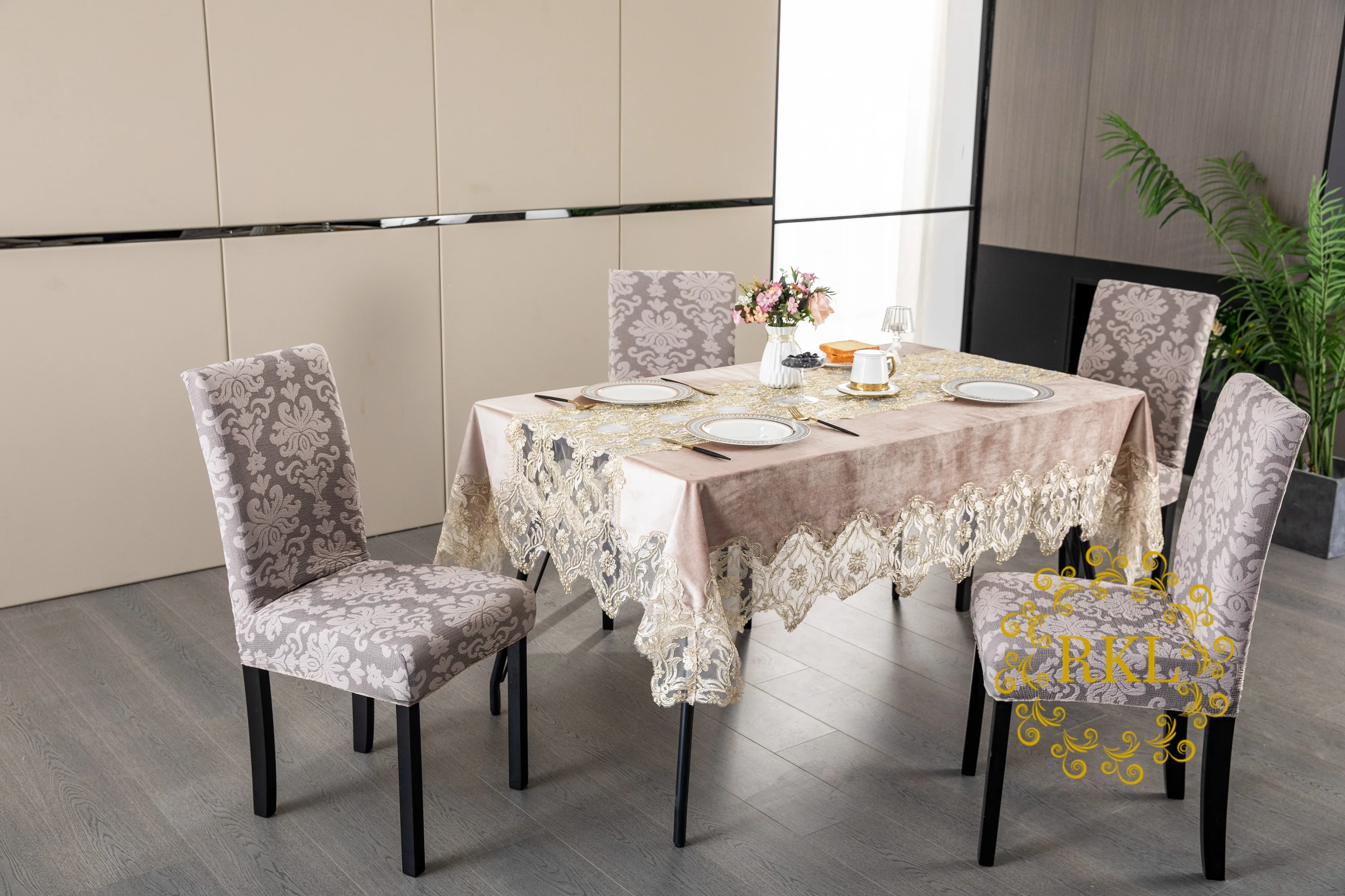 Eco-environmental Slipcovers Dining Chair Cover Chair Slipcover Stretch Chair Covers for Dining Room Set of 4