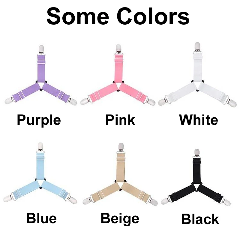 Corner Bands Suspenders For Fitted Sheets 4 PCS Bed Sheet Clips Keep Bedsheets In Place Mattress Sheets Grippers Holders Straps