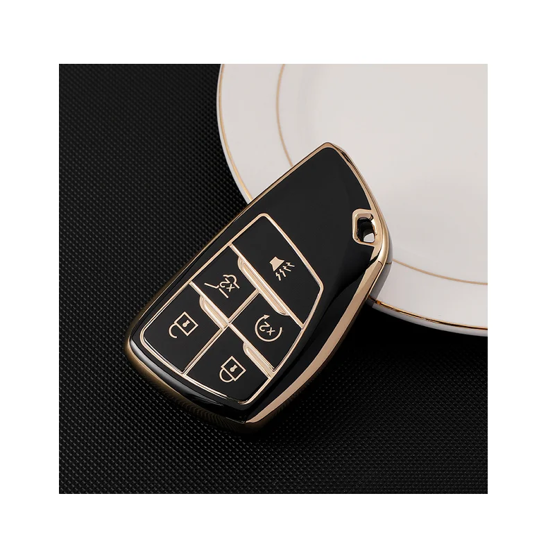 New style TPU soft car key cover for Buick 5 buttons car key case pouch accessory key bag