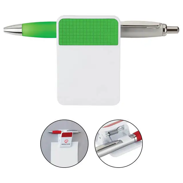 Plastic Heart Magnetic Memo Clip fridge Magnet Ballpoint