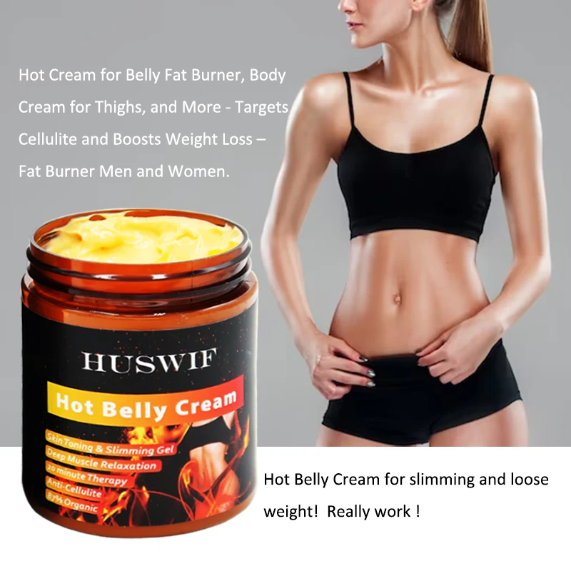 Private Label Hot Belly Cream Slimming Cellulite Flat Tummy Organic Herbal fat Burning Weight Loss Slimming Cream