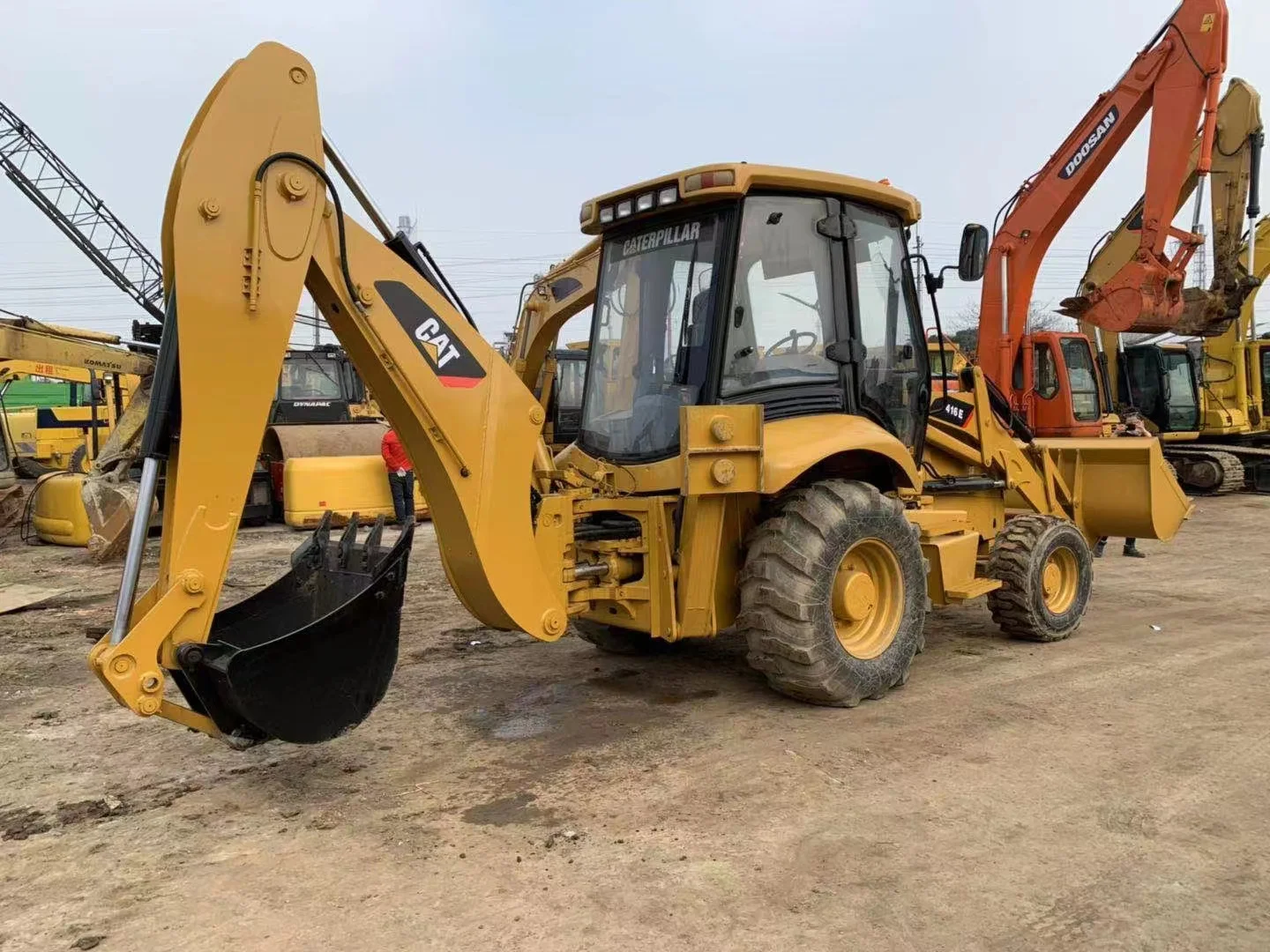 Недорогой экскаватор-погрузчик б/у caterpillar cat 416e 420e 420f 430f трактор с экскаватором-погрузчиком и фронтальным