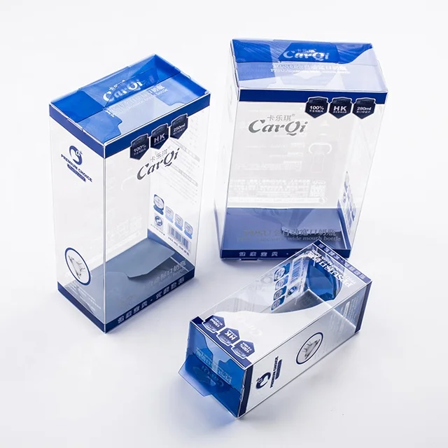 Wholesale Custom Auto-bottom Clear Transparent Acid Free Customised Clear Plastic Boxes for Greeting Cards